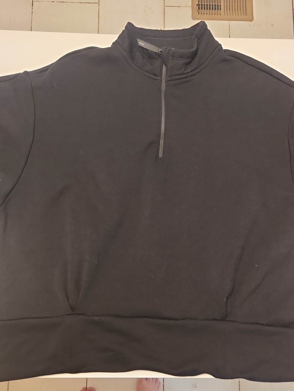 Athleta Black Quarter-Zip Pullover